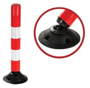 Słupek parkingowy blokujący FLEXPIN | PCV, 75 cm, na stopie, uchylny